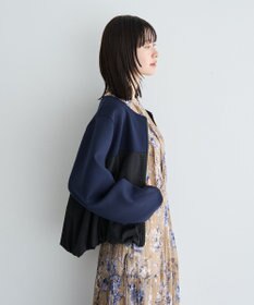 YECCA VECCA 異素材MIXバルーンブルゾン