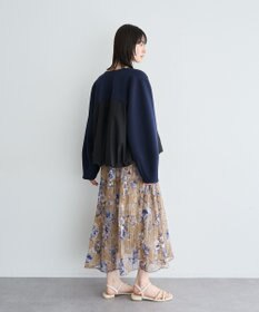 YECCA VECCA 異素材MIXバルーンブルゾン