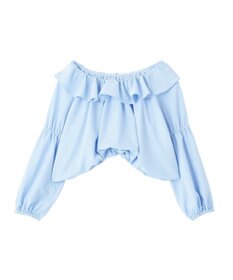 earth music&ecology 2wayオフショルバルーンヘムフリルブラウス