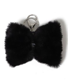 WEGO レオパードPUリボンファーキーホルダー