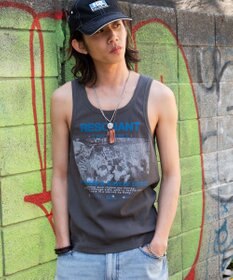 WEGO グラフィックリブタンクトップ