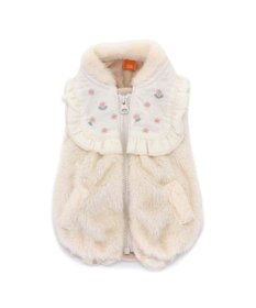 PET PARADISE ペットパラダイス ボア ジップベスト 《お花》 小型犬