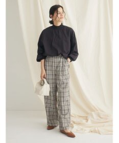 CRAFT STANDARD BOUTIQUE インドコットンシャーリングハイネックブラウス