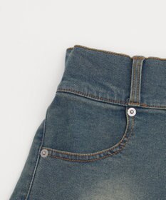 WEGO ベルト付デニムプリーツスカパン