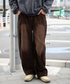 WEGO イージーバレルレッグコーデュロイパンツ