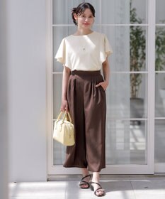 ANY SIS 【接触冷感・UVケア】着映えフリルスリーブ カットソー