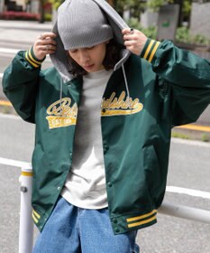 WEGO 【ユニセックス着用ITEM】フードワッペンスタジャン