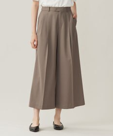 自由区 S 【洗える】TWラチネストレッチワイドクロップド パンツ