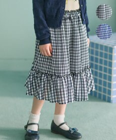 組曲 KIDS 【150-160㎝】ギンガムチェックプリーツ スカート