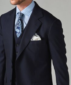 GOTAIRIKU 春夏向け【形態安定】SUMMERPREMIUMPLEATS_スモールワイドカラー 長袖ドレスシャツ（ストライプ/チェック）