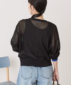 AMERICAN HOLIC シアー配色ニットカーディガン