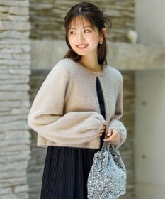 ANY SIS 【Lily Calin】フェザーニット カーディガン