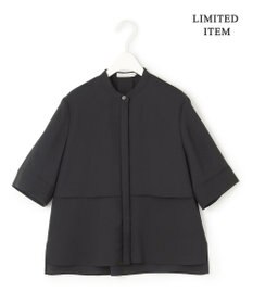 ICB L 【WEB限定・接触冷感・UVケア・吸水速乾・防シワ・洗える】 ドレープツイル クロップドシャツ