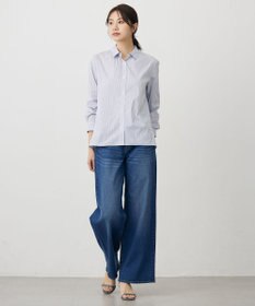 J.PRESS LADIES 【洗える】BASIC STRETCH DENIM ワイド ストレート デニム