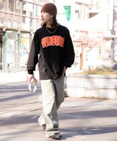 WEGO 【SETITEM】アクセ付きグラフィックロンT