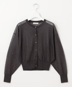 Feroux 【洗える】シアーカラー カーディガン