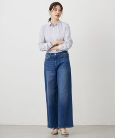 J.PRESS LADIES 【洗える】BASIC STRETCH DENIM ワイド ストレート デニム
