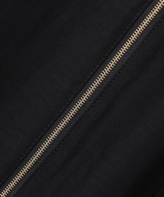 BEIGE， BERNARD / リネン混 フロントジップ スタンドカラードレス