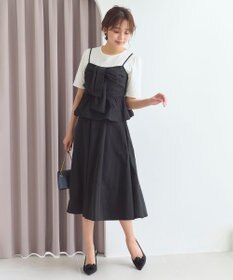 Feroux 【セットアップ対応・洗える】リボンタフタ ビスチェ カットソー