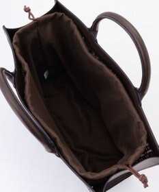 自由区 【カタログ掲載・巾着袋付き・A4サイズ収納可】パンチングレース トート