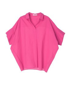 Green Parks 綿麻混スキッパーシャツ