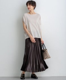 23区 【洗える】レザーライクプリーツ スカート