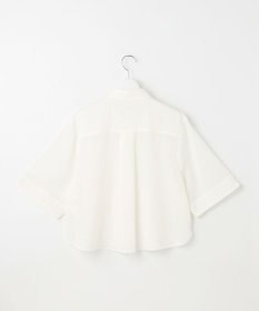 自由区 【カタログ掲載・接触冷感・洗える】シアーラミーローンクロップド丈 ブラウス