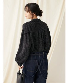 CRAFT STANDARD BOUTIQUE ピコフリルドットブラウス