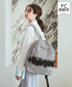 Maison de FLEUR ギンガムフロントリボンリュック