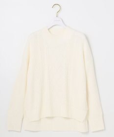 ANY SIS 【洗える】スフレハイネックケーブル ニット