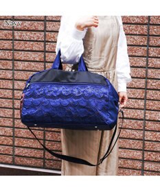 tsumori chisato CARRY スカラップレース ボストンバッグ ショルダーテープ付き 【かわいくて軽い！】