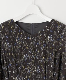 自由区 L 【洗える】ウォーターカラーフラワープリント ワンピース