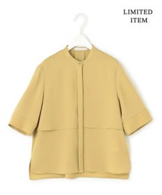 ICB L 【WEB限定・接触冷感・UVケア・吸水速乾・防シワ・洗える】 ドレープツイル クロップドシャツ