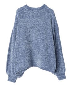 earth music&ecology シャイニーベロアモールプルオーバー