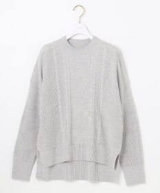 ANY SIS 【洗える】スフレハイネックケーブル ニット