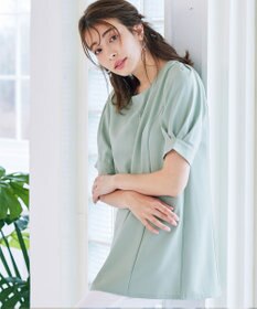 Tiaclasse 【洗える】パフスリーブチュニックブラウス