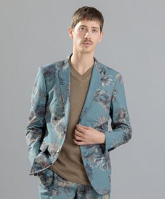 JOSEPH HOMME 【LEON 掲載】クールドッツストレッチトロピカル柄　ジャケット