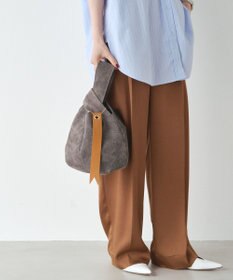 russet 【2025AW新作】本革スエード巾着ハンドバッグ(CE-1582)