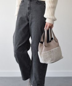 INTER-CHAUSSURES 【RIPANI】ムートンコンビハンドバッグ