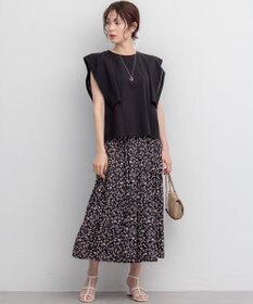 組曲 ギャザーライトデシン パンツ