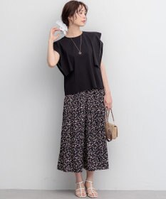 組曲 ギャザーライトデシン パンツ