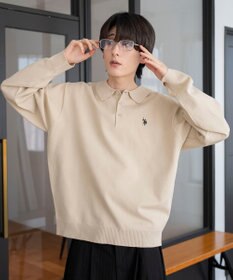 WEGO 【25年秋冬新作/ユニセックス着用ITEM/MLサイズ展開】別注USPOLOニットポロ