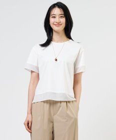 J.PRESS LADIES S 【シーンレスに活躍】コットンスムース シアーデザイン カットソー