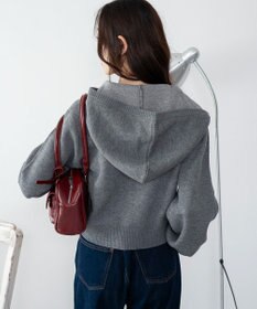 WEGO グラフィックジャガードニットZIPパーカー