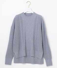 ANY SIS 【洗える】スフレハイネックケーブル ニット