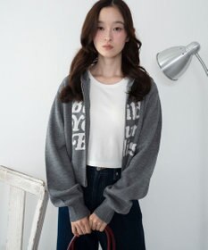 WEGO グラフィックジャガードニットZIPパーカー