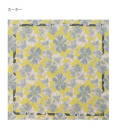 MOONBAT 【シルク100%】FURLA (フルラ) 花柄 シルクプリントスカーフ 65cm×65cm  UV対策 手洗い可能