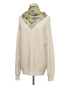 MOONBAT 【シルク100%】FURLA (フルラ) 花柄 シルクプリントスカーフ 65cm×65cm  UV対策 手洗い可能