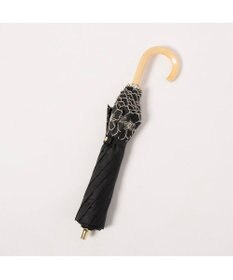 UNBILLION カシュネ cachenez / PUグレースフラワー刺繍トップレス2段折りたたみ傘