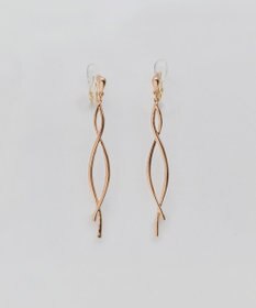 Phoebe 【痛くないシリーズ/金属アレルギー対応】スウィングクリスタルループフィットイヤリング　シャンパンゴールド